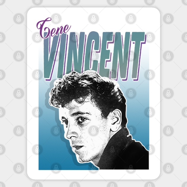 Gene Vincent - Retro Nostalgia Graphic Design Sticker by DankFutura